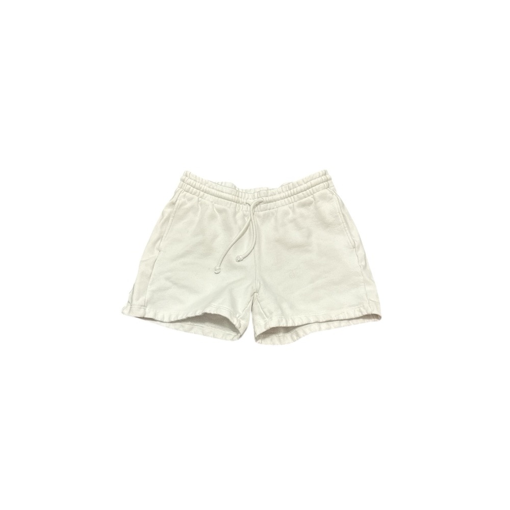 Aritzia TNA soft fleece white sweat shorts